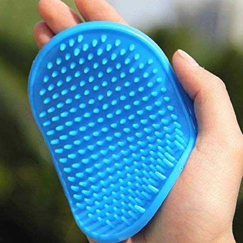 Pnm Pet Dog Grooming Rubber Gloves Puppy Bathing Gloves Grooming Gloves For Puppy Small Dog Grooming Gloves  Blue