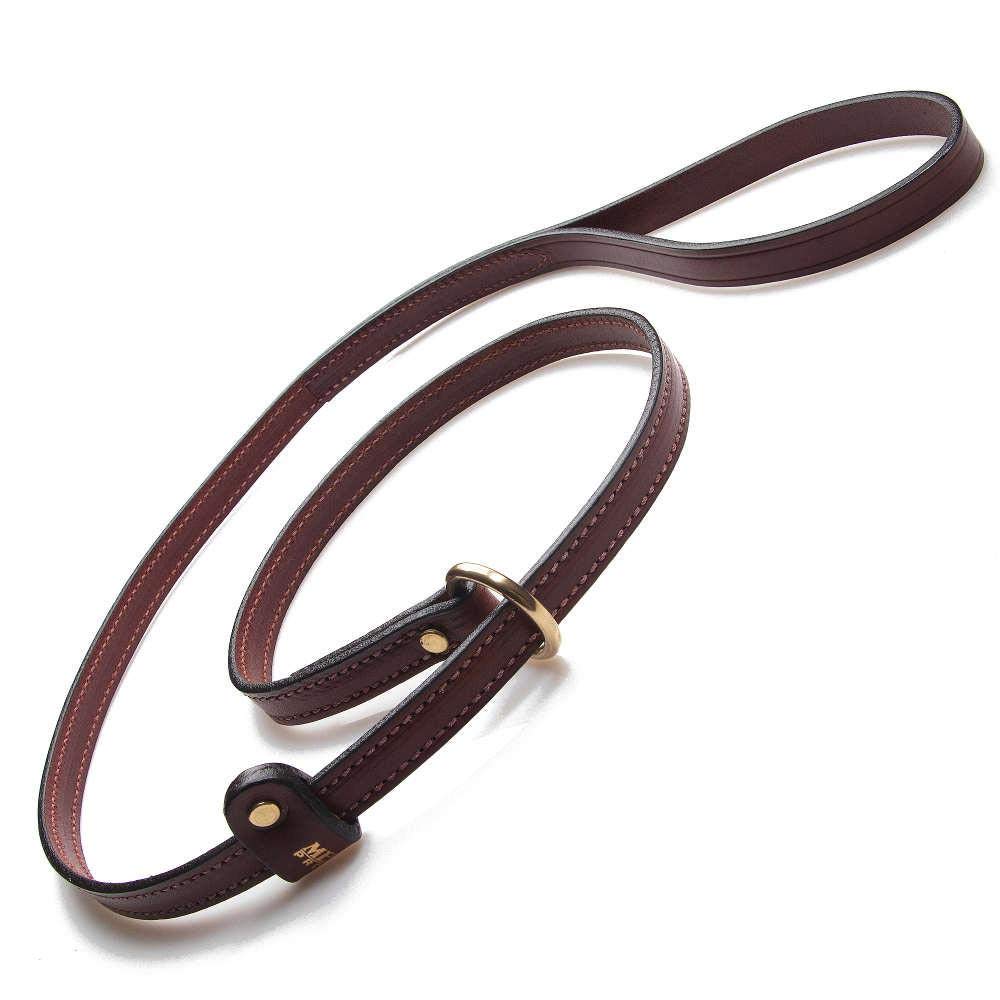 Mendota Pet Leather Slip Leash - Dog Lead - Made In The Usa - Chestnut, 5/8 In X 4 Ft (Standard)