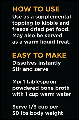 Natures Diet Pet Bone Broth Protein Powder with Pumpkin, Fish Oil and Turmeric (Beef, 16 oz = 159 Servings)