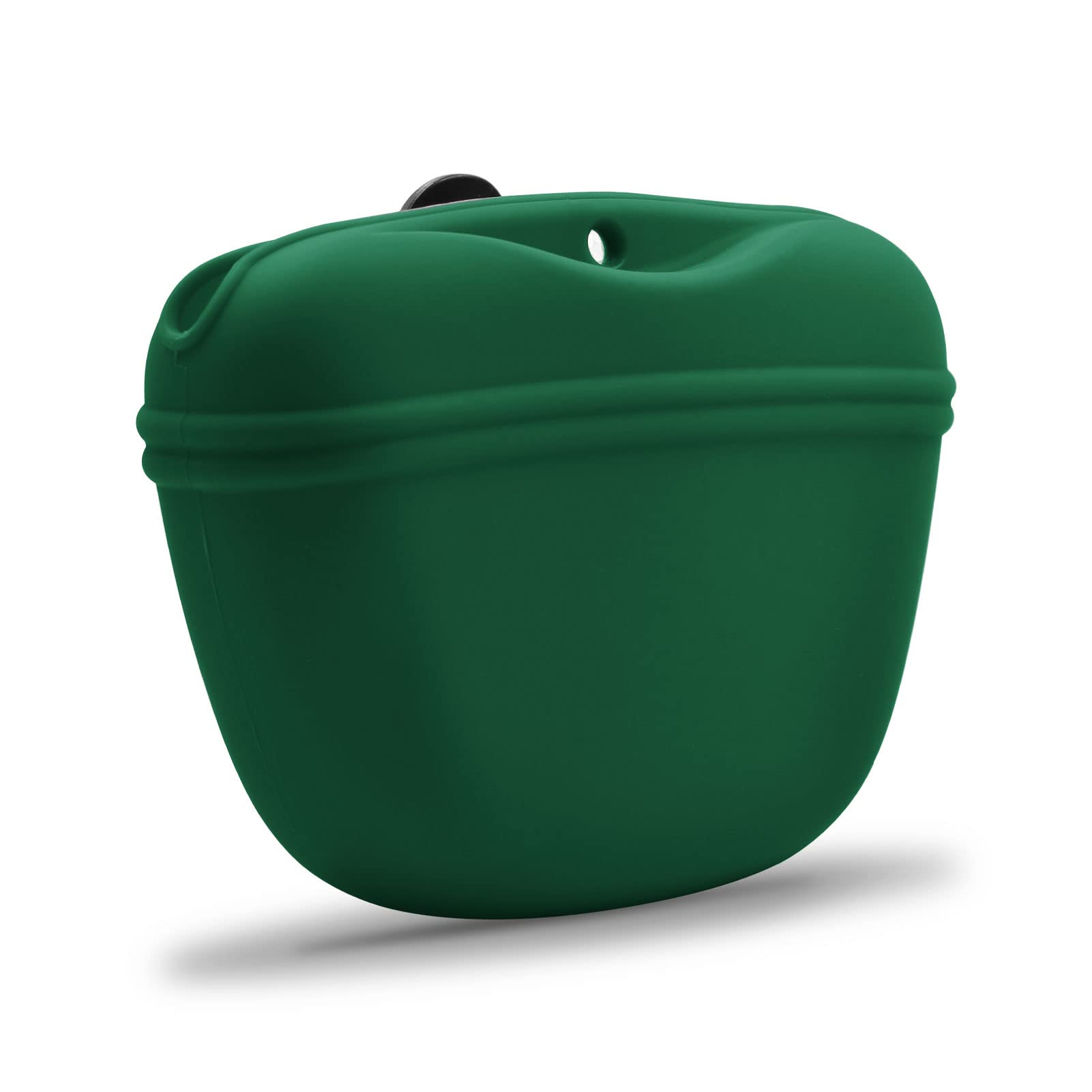 AUDWUD - Silicone Dog Treat Pouch - Clip on Portable Training Container - Convenient Magnetic Buckle Closing and Waist Clip - BP