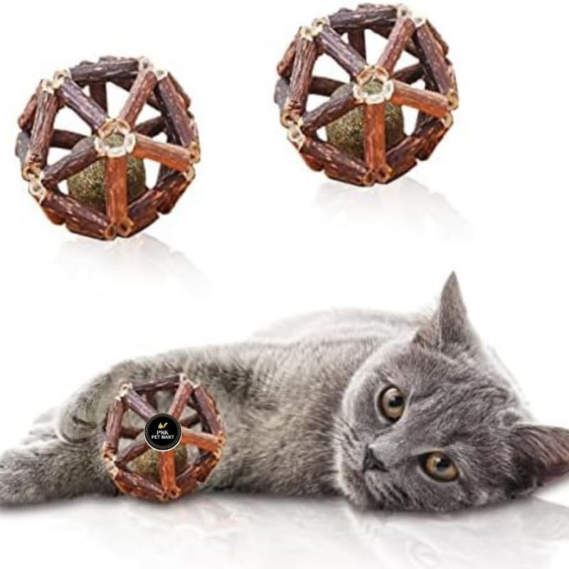 Psk Pet Mart Cat Chew Toy Catnip Toys Organic Silvervine For Cats Natural Silvervine Stick Teeth Molar Ball For Cat Kitten Kitty