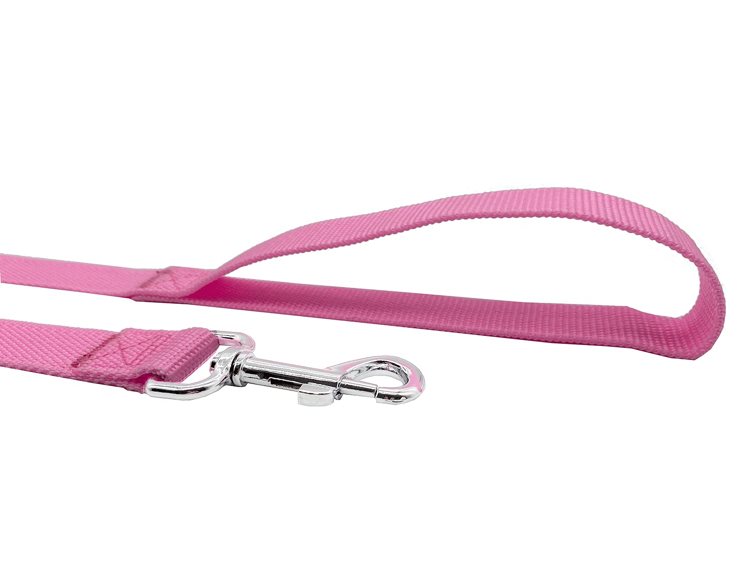 Nylon Dog Training Leash, Traction Rope, 4/5/6 Feet Long, 3/4 Inch 1 Inch Wide, For Small And Medium Dogs (1'' X 5 Ft, Pink)