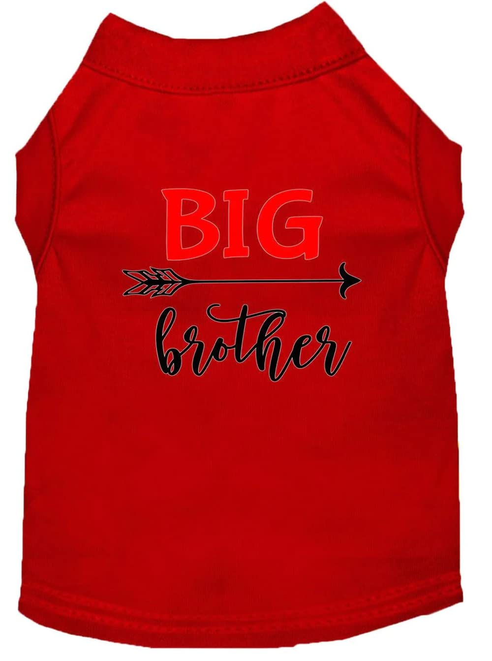 Pet Dog & Cat Shirt Screen Printed, "Big Brother" Red 2XL (20-25 lbs.)