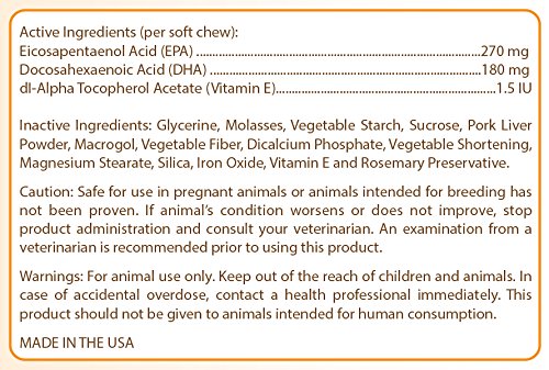 Healthy Breeds Labradoodle Omega HP Fatty Acid Skin and Coat Support Soft Chews 60 Count