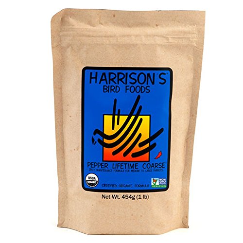 Harrison's Bird Foods Pepper Lifetime Coarse Organic Non-GMO Bird Food, 1lb