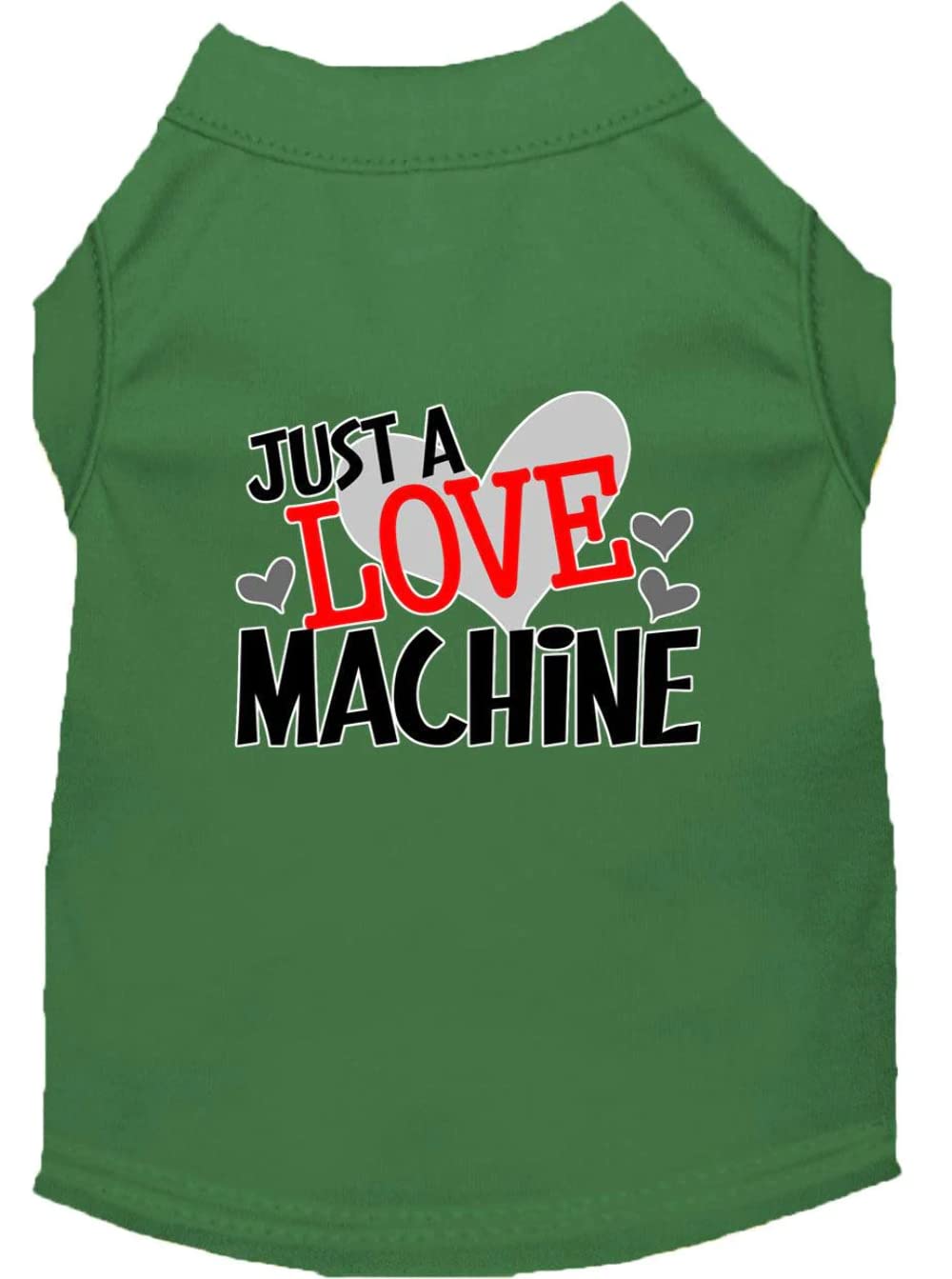 Pet Dog & Cat Shirt Screen Printed, "Just A Love Machine" Purple XL (14-20 lbs.)
