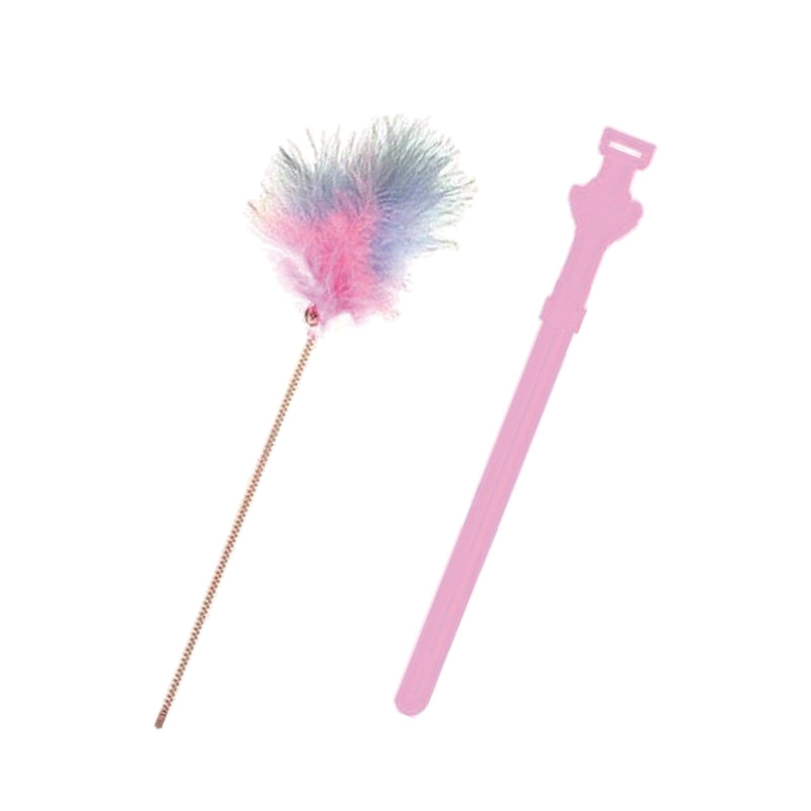 Myaddiction Cat Teaser Collar Supplies Exercising Funny Indoor Cats Toy Teasing Wand Pink