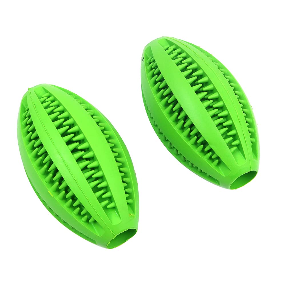 Alnicov 2pcs Dog Toy BallNontoxic Bite Resistant Toy Ball for Pet Dogs Puppy Cat,Dog Pet Food Treat Feeder Chew Tooth Cleaning B