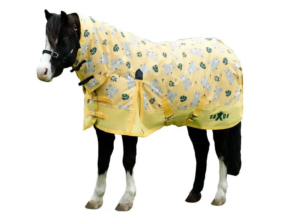 Saxon 600D Pony Combo Neck Medium, Rhino Print, 36