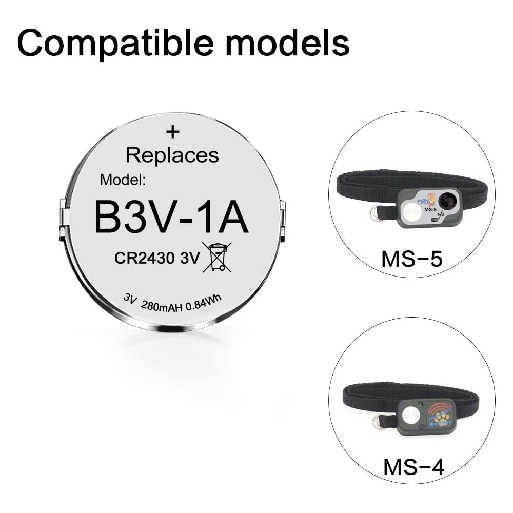 Abeden B3V 1A Lithium Replacement Batteries Compatible With High Tech Pet Single Electronic Collar Battery For Model Ms-4 And Ms-5 10 Pack