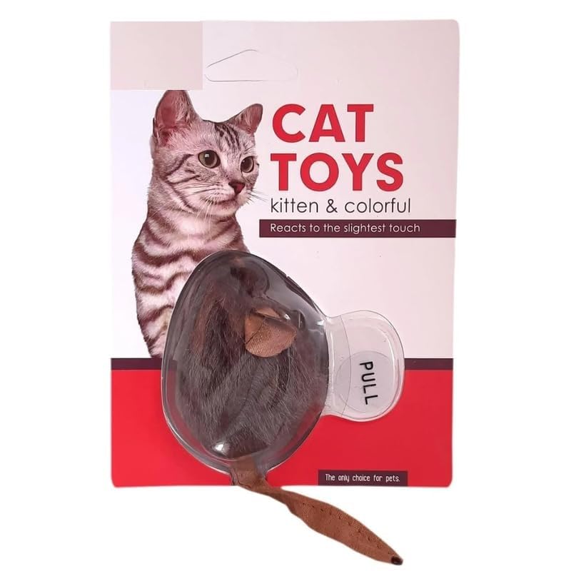 Dog Trust NonToxic Interactive Plush Mouse Cat Toy  Adorably Cute And Funny With Shaking And Vibrating Features, Ideal For Cha