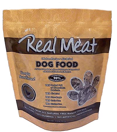 TRMC Real Meat Air Dried Dog Food w/Real USA Chicken - Two 2lb Bags of Grain-Free Real Meat Dog Food Sourced from Free-Range, Ca