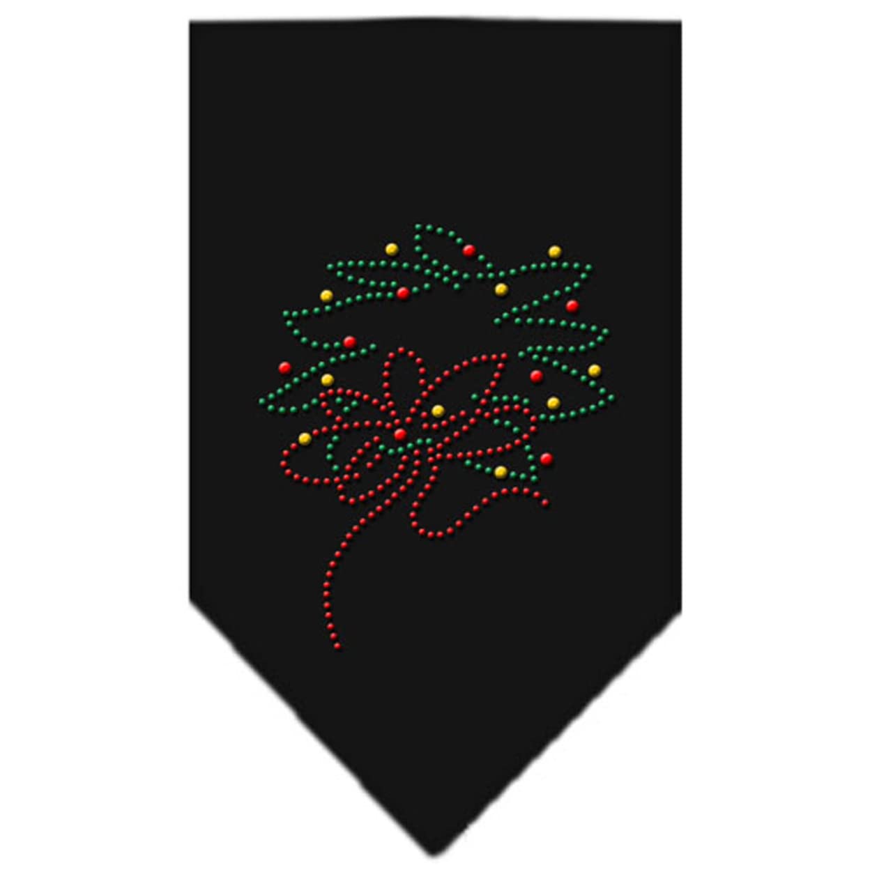 Mirage Pet Products Wreath Rhinestone Bandana, Small, Black