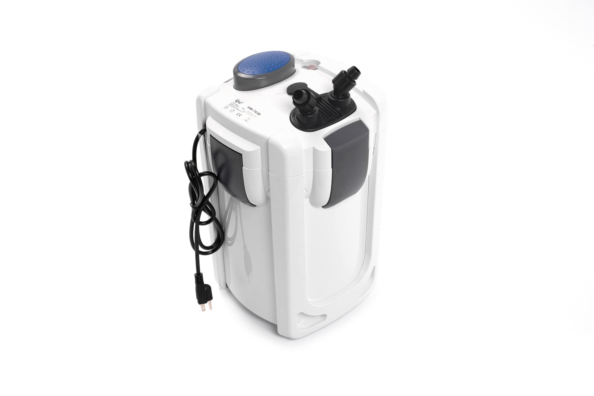 CNZ HW-703B Canister Aquarium Filter 370GPH with Media Kits - White