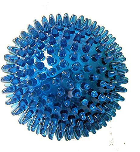 Rvpaws Natural Rubber Pet Spiked Ball, Dog Chew Toy, Puppy Teething Chew Toy With Sound Interaction And Play For Pets Color May