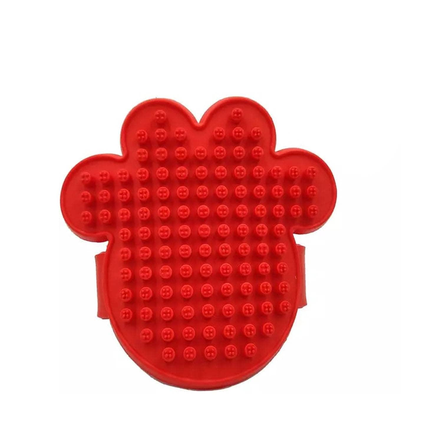 Emily Pets Dog Grooming Shampoo Brush, Bathing Combing And Deshedding Silicone Brush Pet Soothing Massage Rubber Bristles Curry 