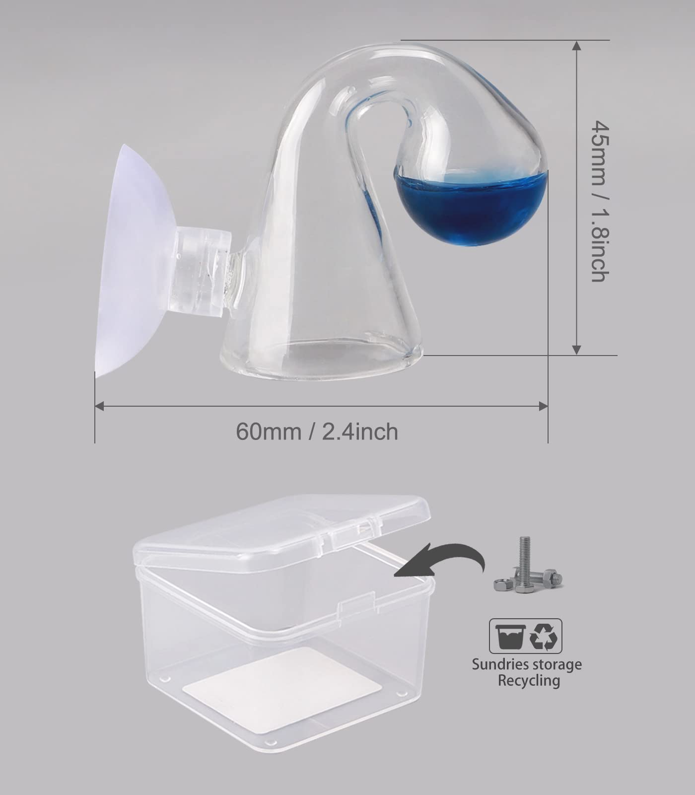 Clscea Aquatic Co2 Glass Drop Checker Without Solution