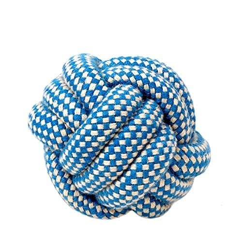 Woofy Pets Chew Durable Rope Knot Ball Toy/Teeth Cleaning/Playing Toy Ideal For Kittens/Cats/Puppy And Dogs  Large (Color May V