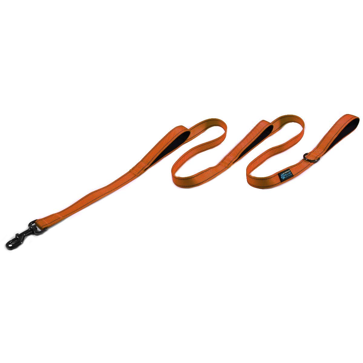 Max and Neo Triple Handle Traffic Dog Leash Reflective - We Donate a Leash to a Dog Rescue for Every Leash Sold (Orange)