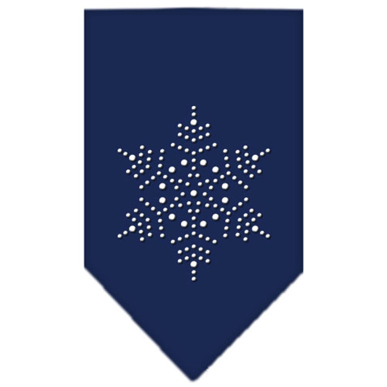 Mirage Pet Products Snowflake Rhinestone Bandana, Small, Navy Blue