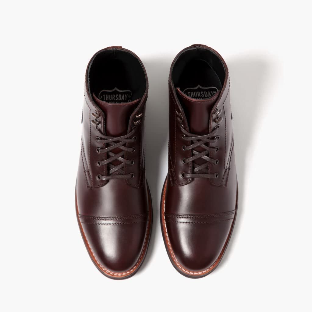 Thursday Boot Company Menas Captain Cap Toe Leather Boots, Brown, 95