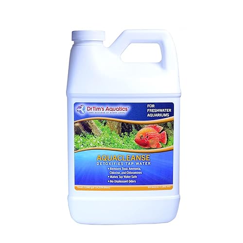 DrTim      s Aquatics AquaCleanse for Freshwater Aquariums - Tap Water Detoxifier: Dechlorinator & Ammonia Remover for New & Cyc