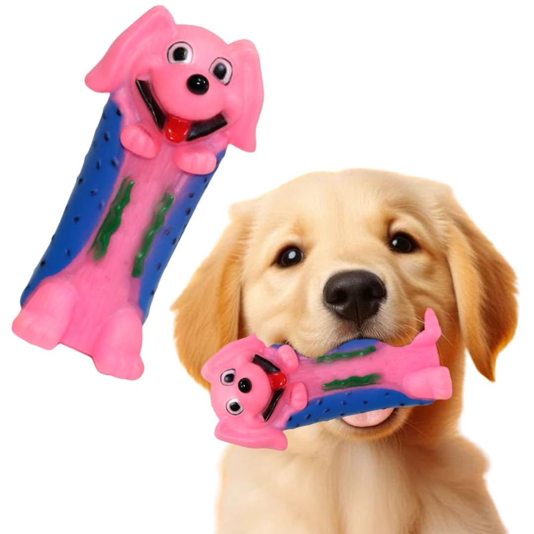 Sage Square Squeaky Dog Face Toy: Fun, Engaging & Durable For Dogs & Cats, Satisfies Chewing & Play Instincts, Interective, Keep