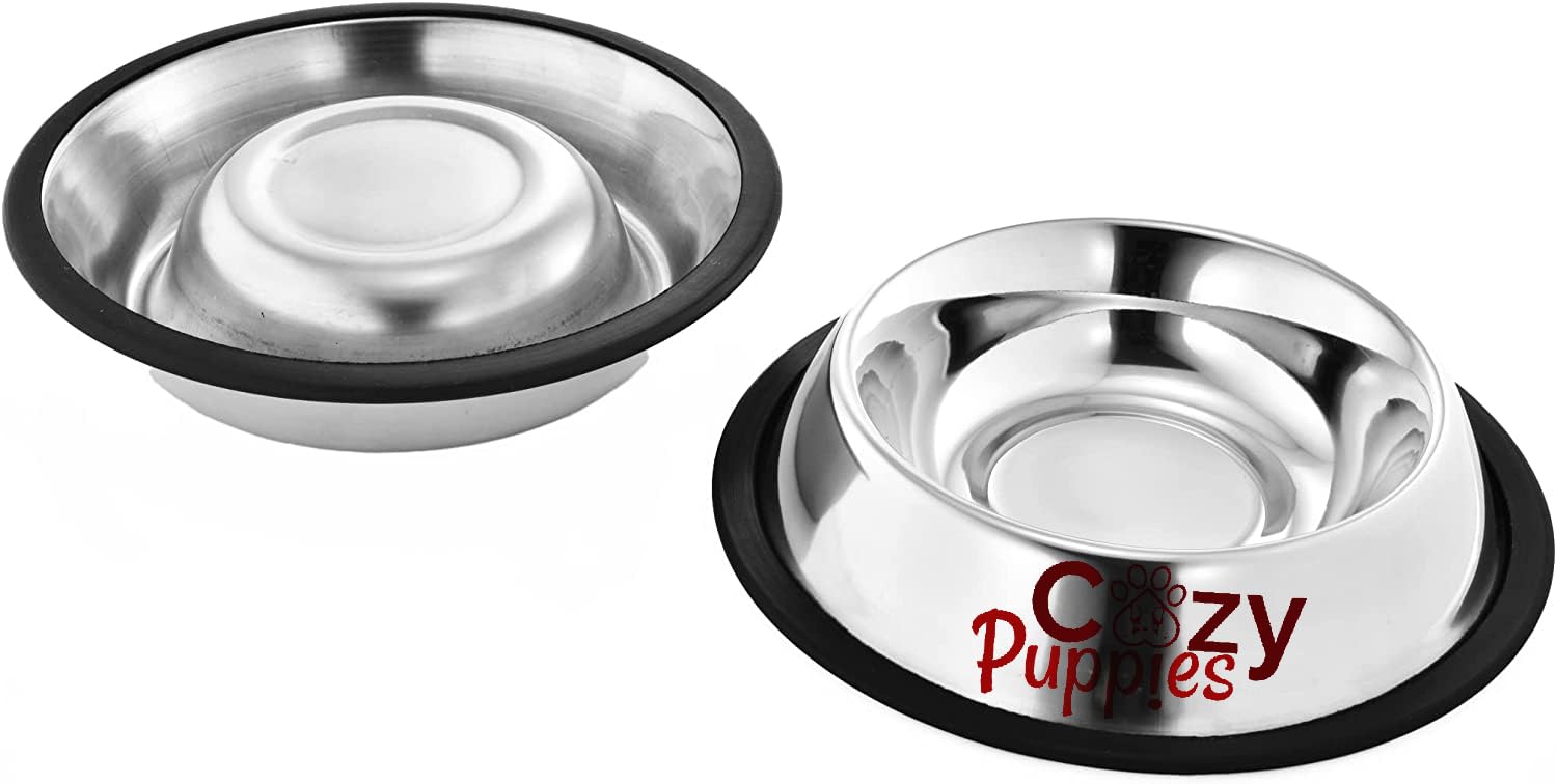 The Dds Store 2 Piece 200Ml Cat Food Bowls,Cat Bowls, Cat Protection Set,Dog Bowls.NonSlip Stainless Steel Cat Bowl, Water Bowl