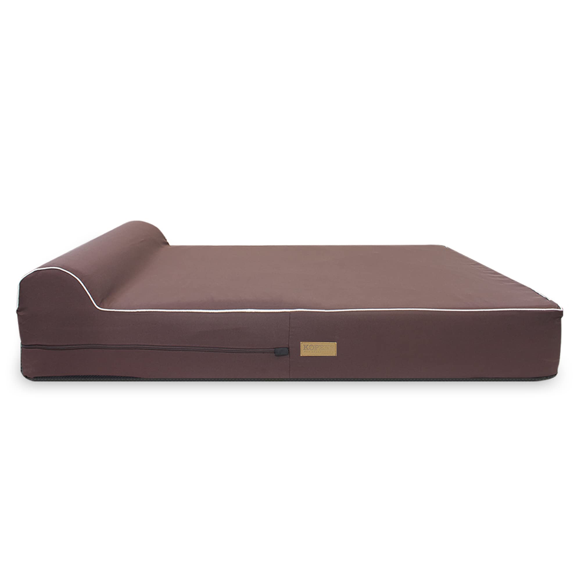 Kopeks Dog Bed Chew Proof Replacement Cover Memory Foam Beds - Brown - Extra Large (Jumbo Size), (Kps-1113)