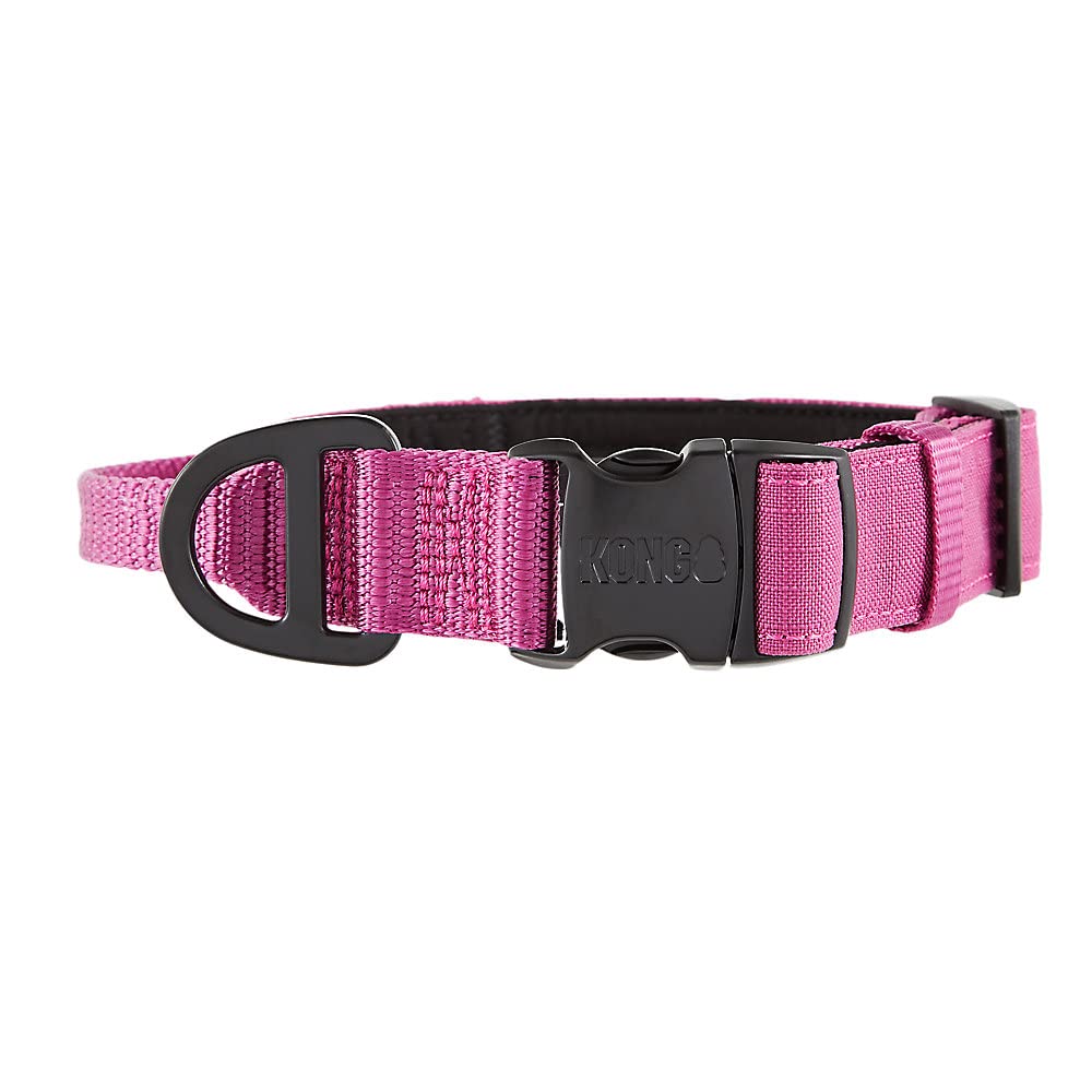 Kong Ultra Durable Padded Comfort Handle Dog Collar (Large, Pink)