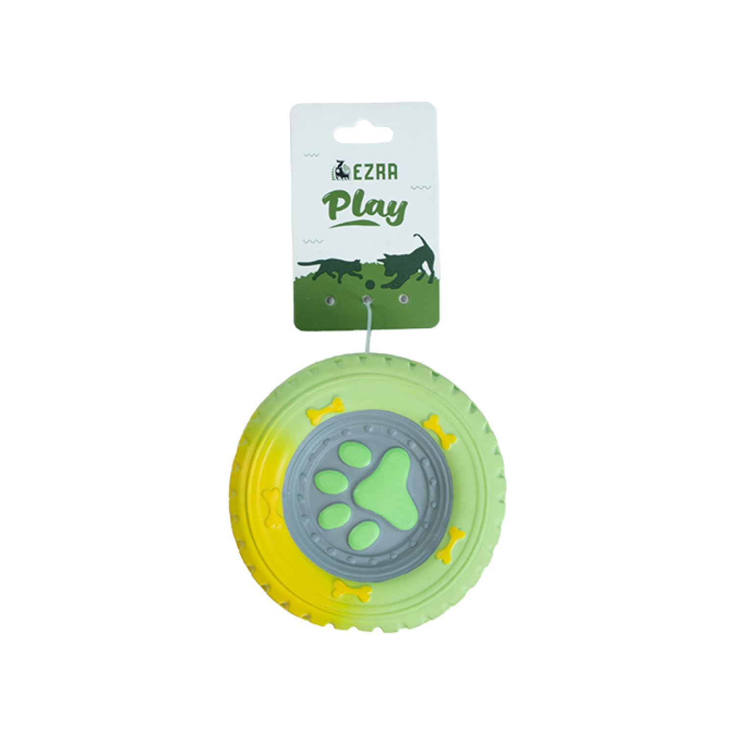 Ezra Play Latex Squeaky Tire E Dog Toy | Durable NonToxic Latex Chew Toy For Dogs | Fun Interactive Play & Training Toy For All
