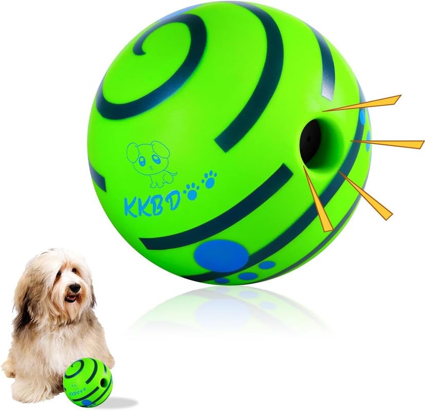 NARAYANMUNI Giggle Ball for Dogs, Interactive Dog Toys for Boredom| Durable Wobble Ball | Fun Giggle Sounds Wiggle Ball | Active