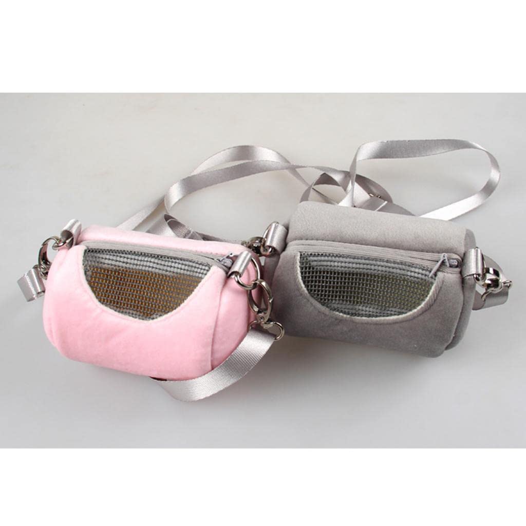 MYADDICTION Breathable Pet Small Animal Carrier Hamster Travel Bag Handbag Type 2  Gray