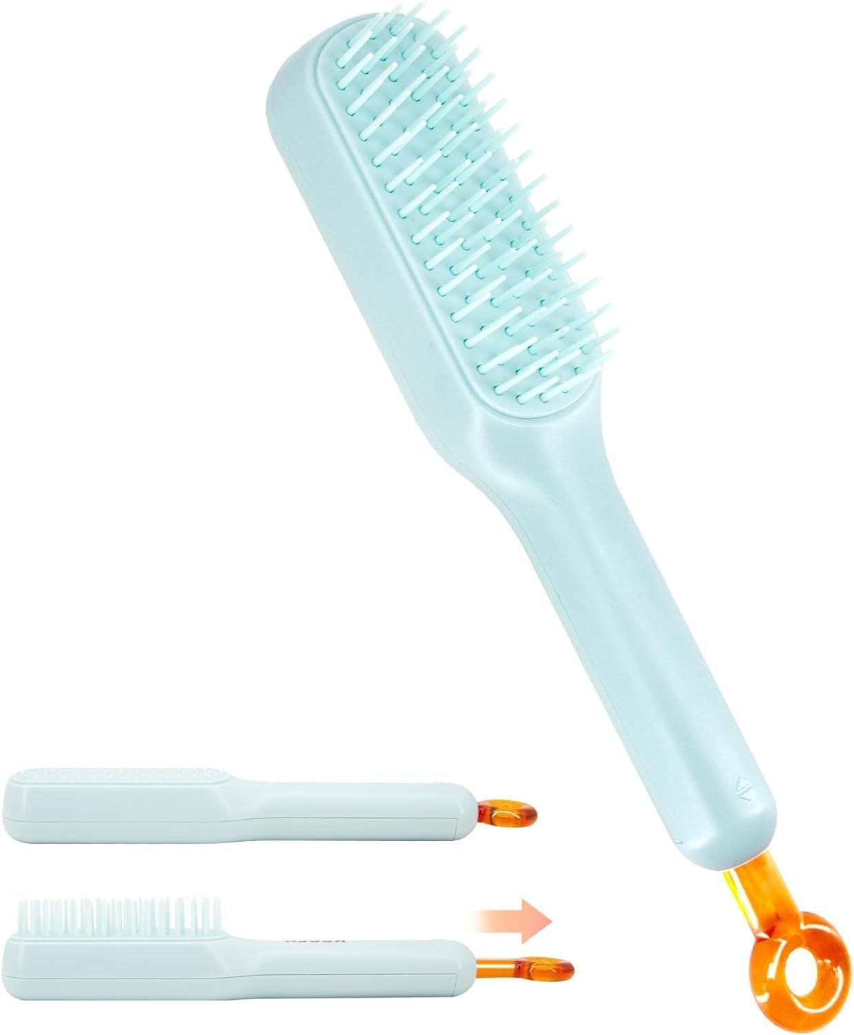Ryukcreatives Anti Static Massage Dog Brush With Self Cleaning, Retractable Rotary Lift SelfCleaning Brush, WomenS Hair Stylin