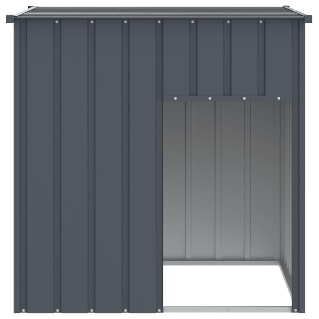 vidaXL Dog House with Roof Anthracite 43.3x40.6x42.9 Galvanized Steel