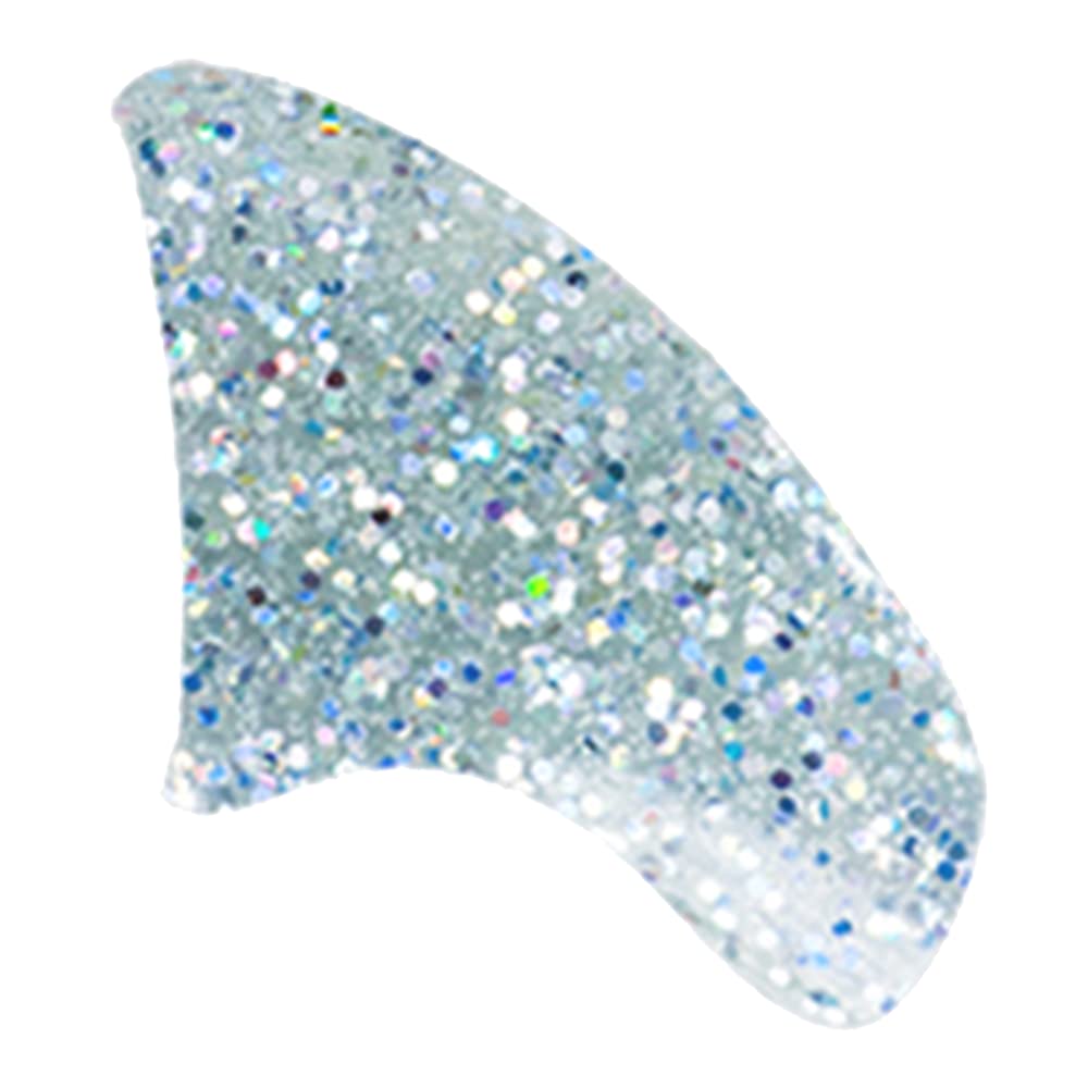 Purrdy Paws 40 Pack Soft Nail Caps for Cat Claws Silver Holographic Glitter Medium