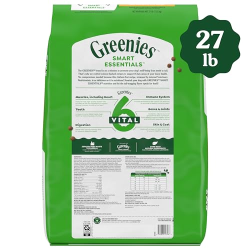 Greenies Smart Essentials Small Breed Adult High Protein Dry Dog Food Real Chicken & Rice Recipe, 27 lb. Bag