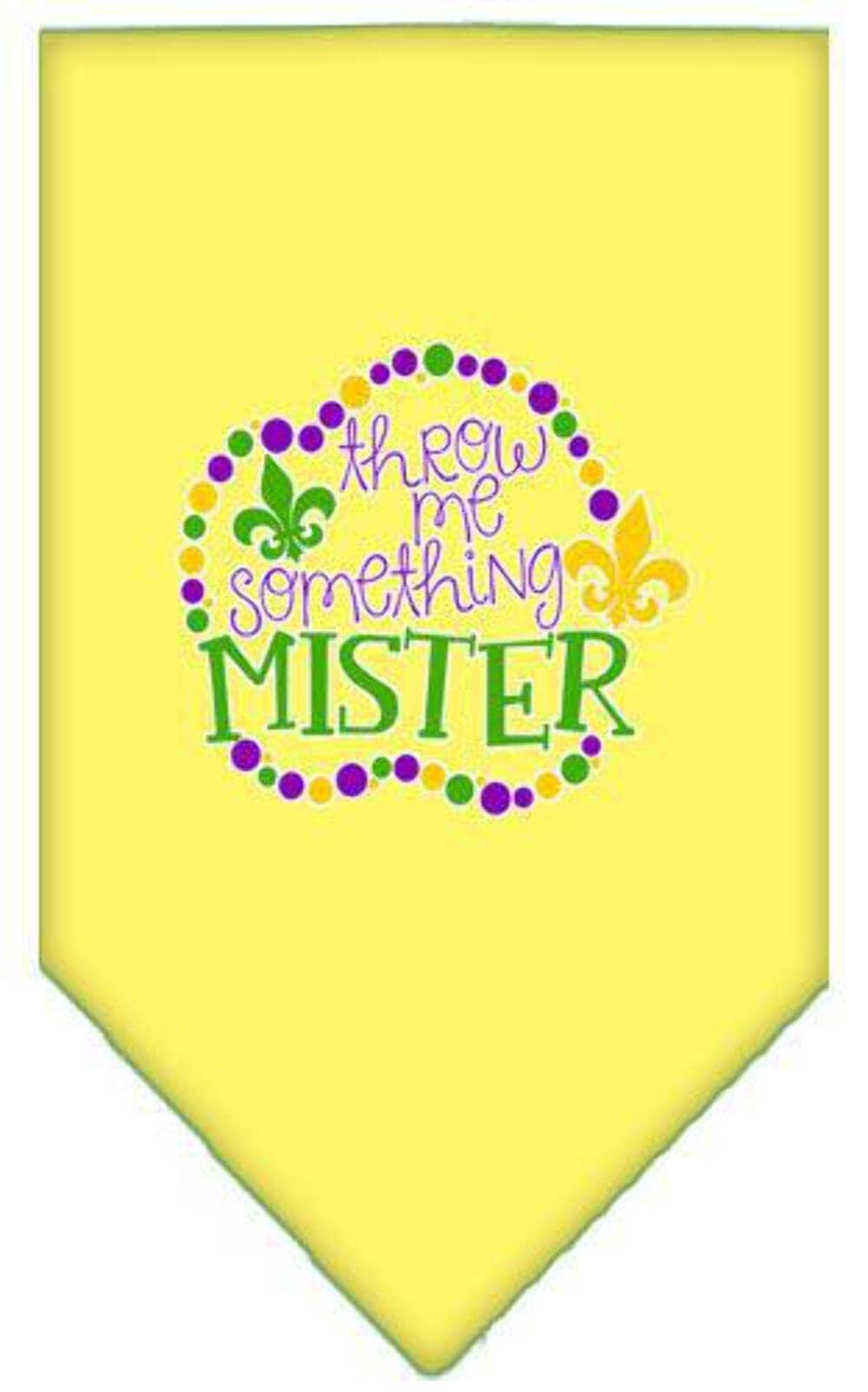 Mirage Pet Product Throw me Something Screen Print Mardi Gras Bandana Red Small