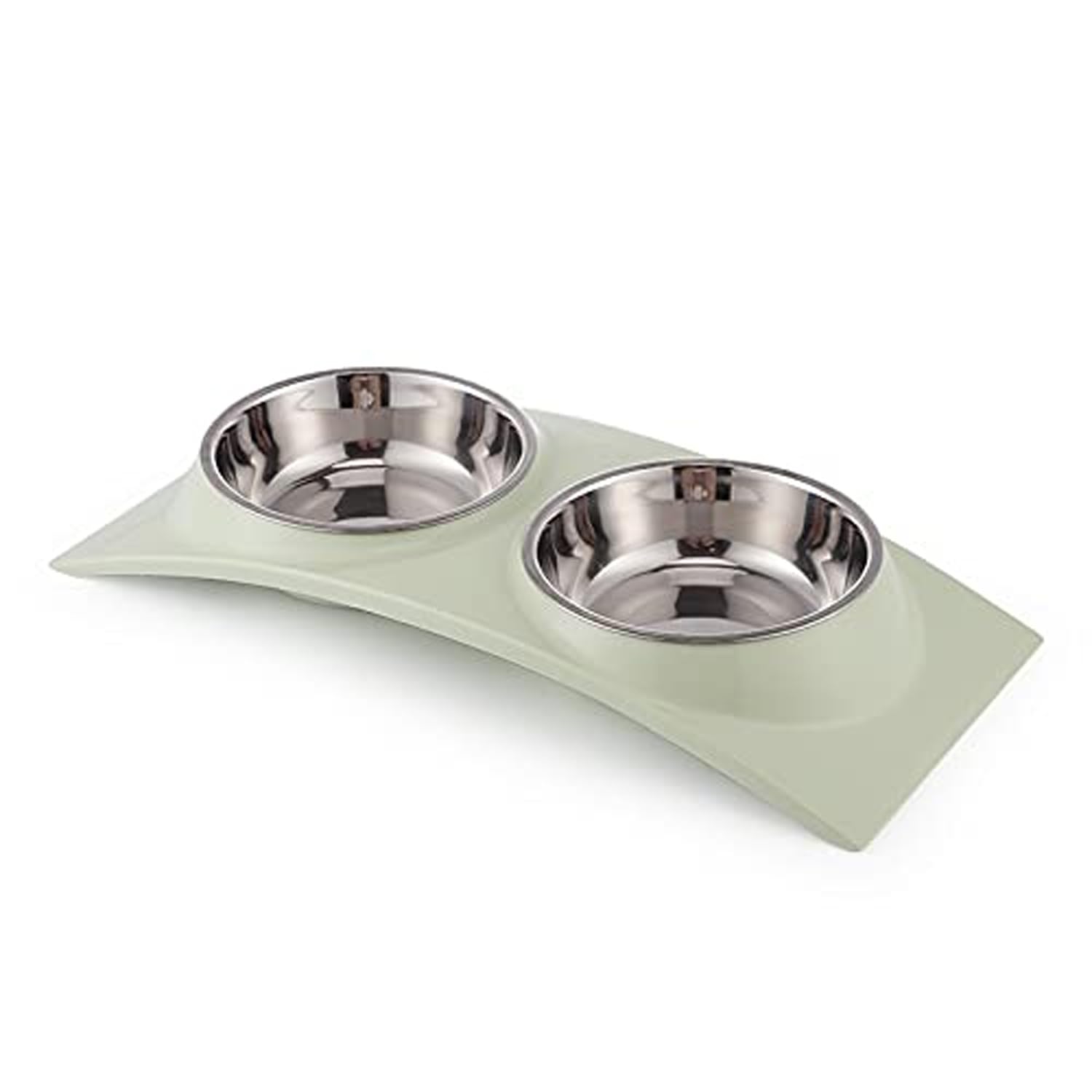Emily Pets Emily Pet Double Dog Cat Bowls Premium Stainless Steel Pet Bowls NoSpill Resin Station, Food Water Feeder Cats Small