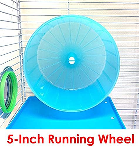 New 2/3/5-Levels Hamster Habitat Rodent Gerbil Mouse Mice Rats Animal Critter Cage (White/Blue)