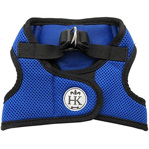 Huxley & Kent Hudson Walking & Training Harness - Blue (Medium, 15-22Lbs) - Easy Control Step-In Mesh Vest Harness With Reflecti