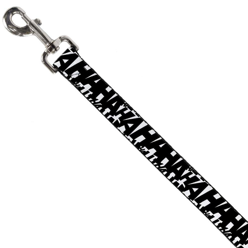 Dog Leash Joker The Killing Joke Holding Head Pose Ha Ha Ha White Black 6 Feet Long 1.5 Inch Wide
