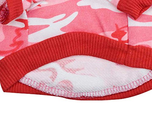 Droolingdog Small Dog T-Shirt - Camo For Girls, Pink, Small