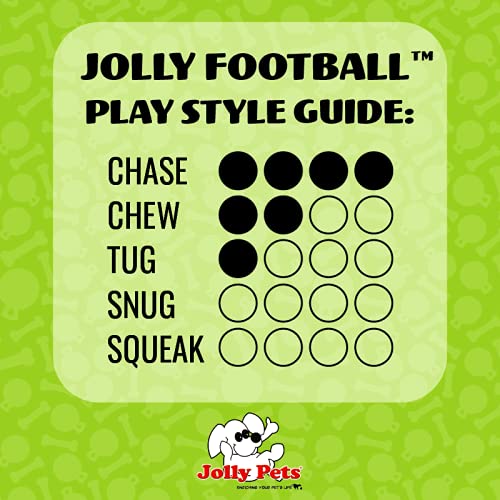 Jolly Pets Football Dog Toy, 8 Inches, Orange