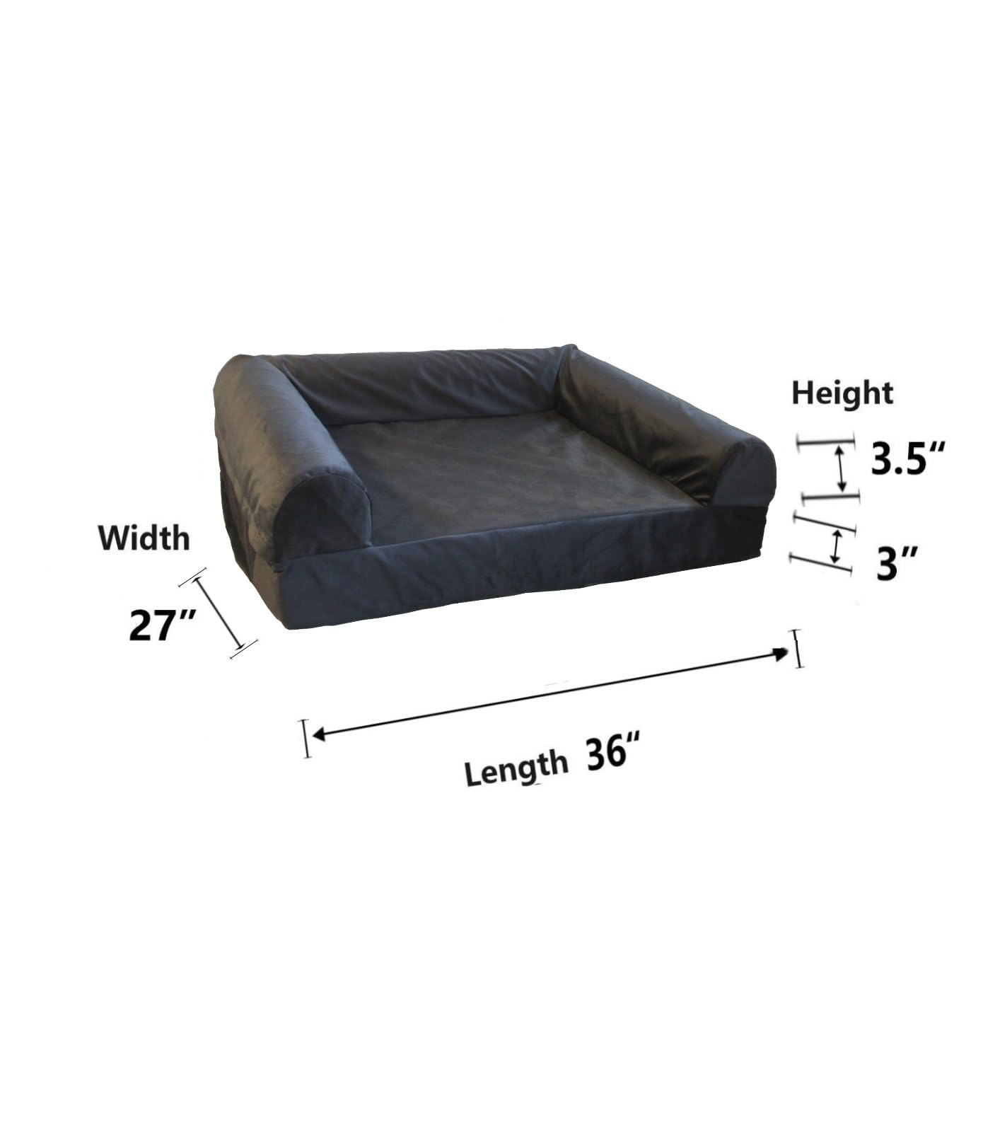 Bolster Dog Bed Cover Replacement Machine Washable 36 X 27 Inch