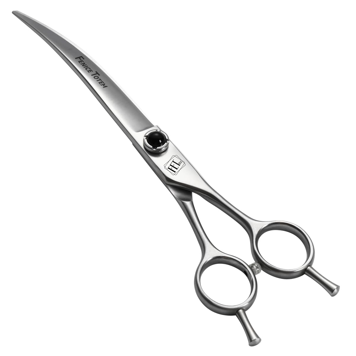 Fenice Totem Dog Grooming Scissors: 7.5 inch Pet Curved Shears Made Of Japanese 9CR Advanced Stainless Steel Professional Groomi