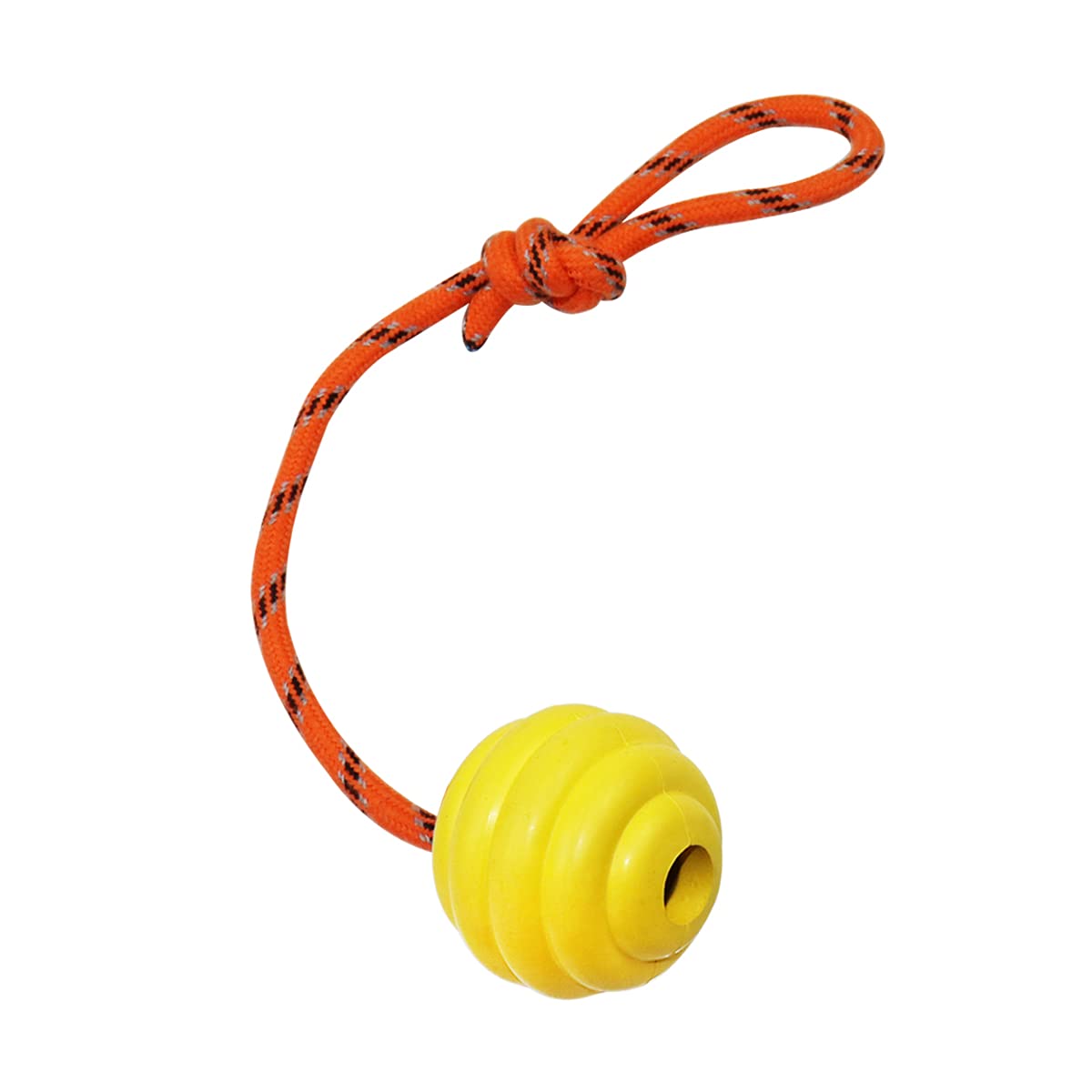 Nevperish K9 Training Ball With Rope, Exercise And Reward Toy For Dogs - Indestructible Dog Toy Ball With Handle For Training Pu