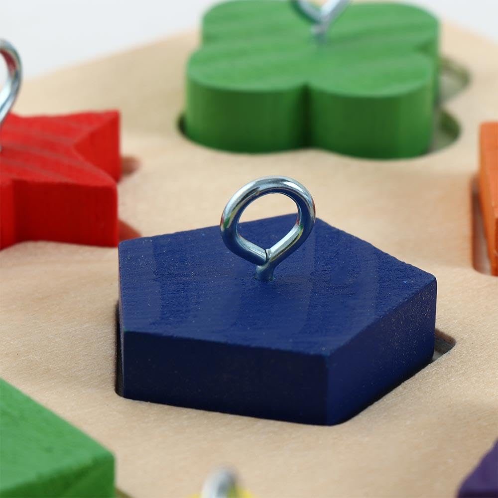 GUEDKIKL Bird Training Toys Puzzle Building Blocks Wooden Block Puzzle Toy for Parrot Budgies Parakeet Lovebird Cockatiel Conure