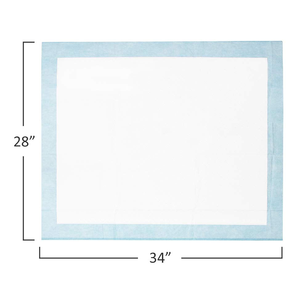BV Pet Training Pads for Dogs, X-Large 28" x 34", 20-Count Disposable Blue Dog Pee Pads, Quick Absorb, Model BV-PE-PAD-34-20