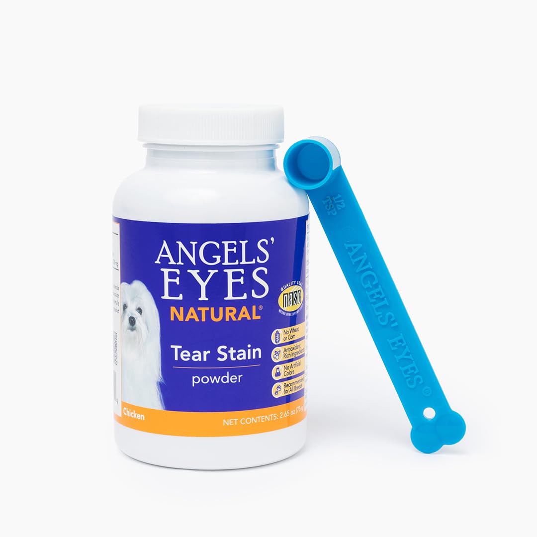 ANGELS EYES Natural Tear Stain Prevention Chicken Powder for Dogs | All Breeds | No Wheat No Corn | Daily Support for Eye Healt